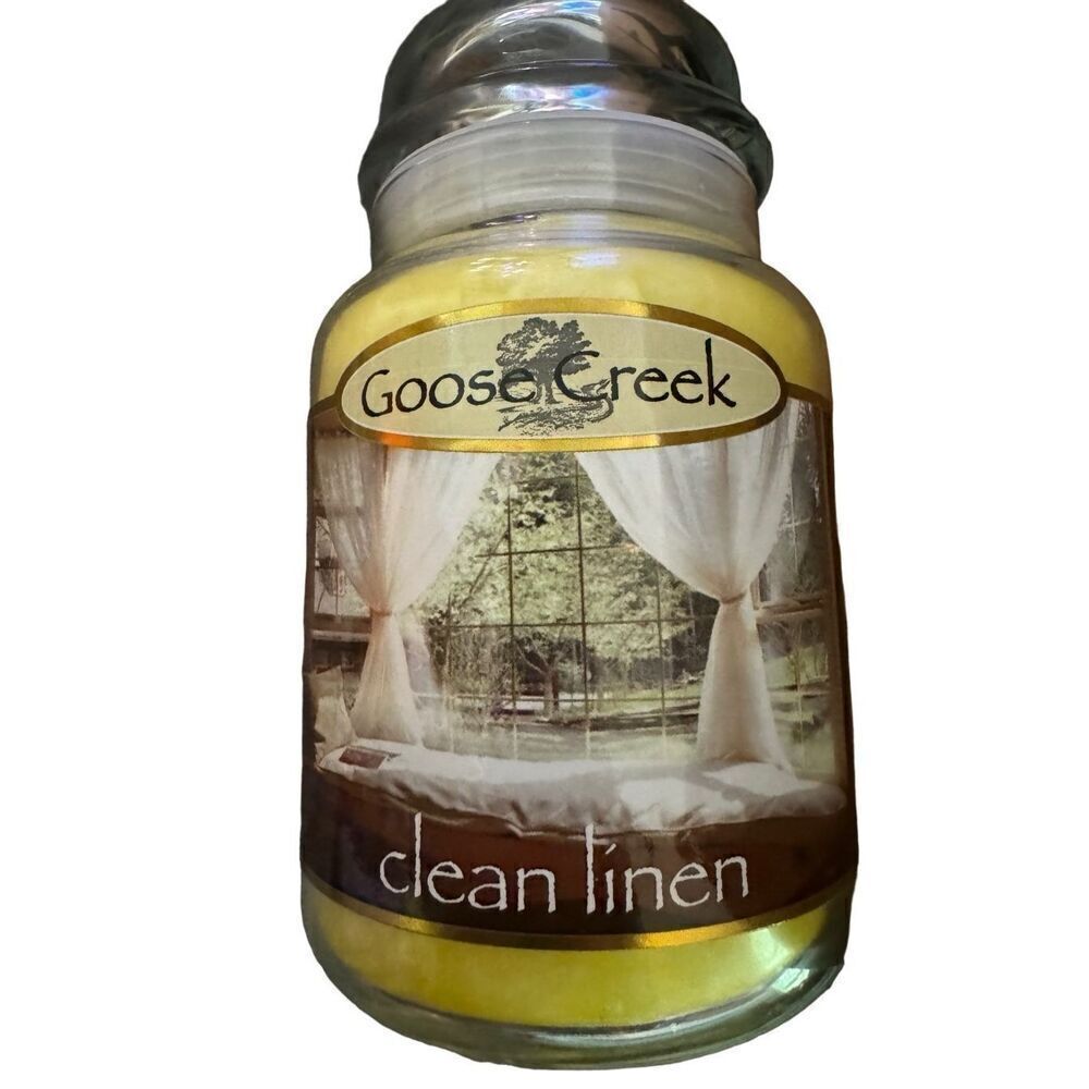 Goose Creek 2 Wick Jar Candle - Clean Linen - Hard to Find Scent - Discontinued